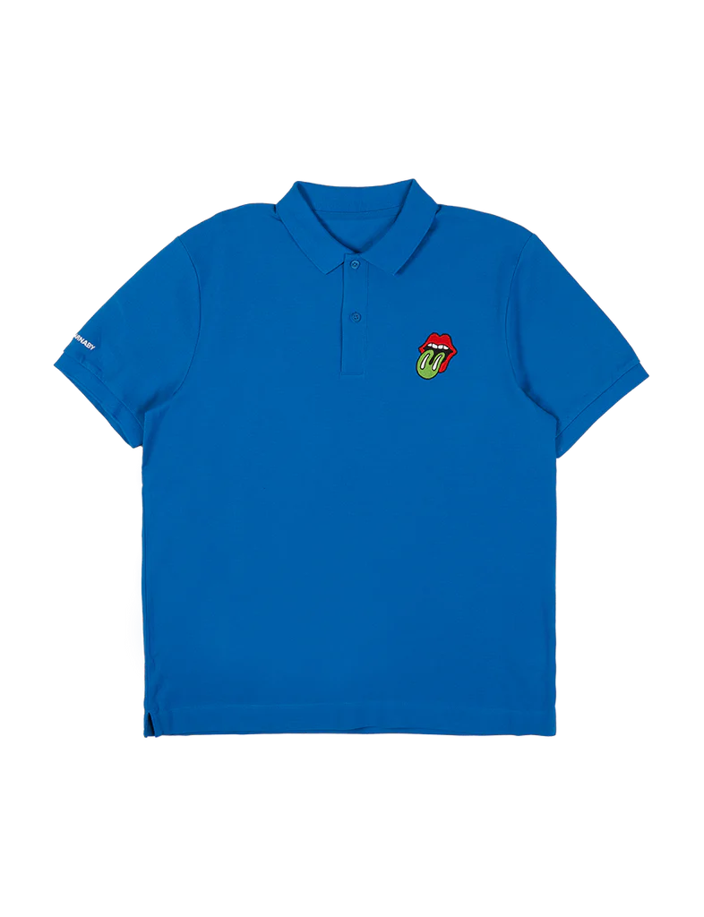 RS No. 9 Carnaby - Blue Sticky Fingers Embroidered Tongue Polo Shirt