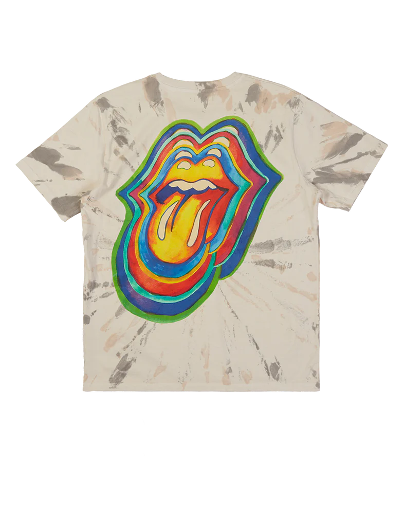 Carnaby - Stone Tongue Logo Graphic Back Print Tie-Dye T-Shirt