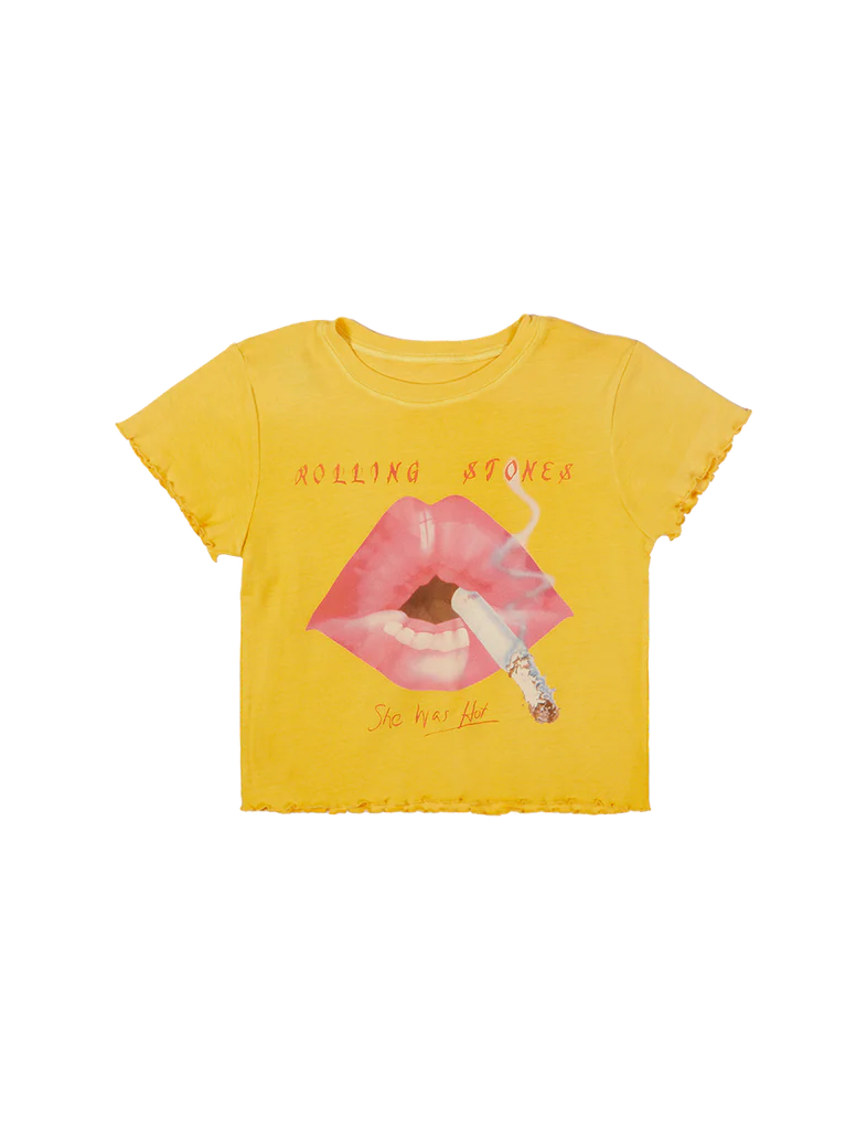RS No. 9 Carnaby - Yellow Lips Graphic Print Baby T-Shirt