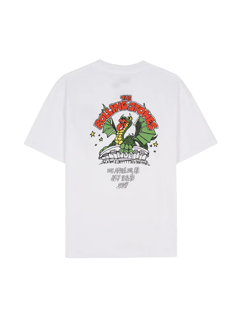 RS No. 9 - The Rolling Stones x Brain Dead Studios LA Dragon White T-Shirt