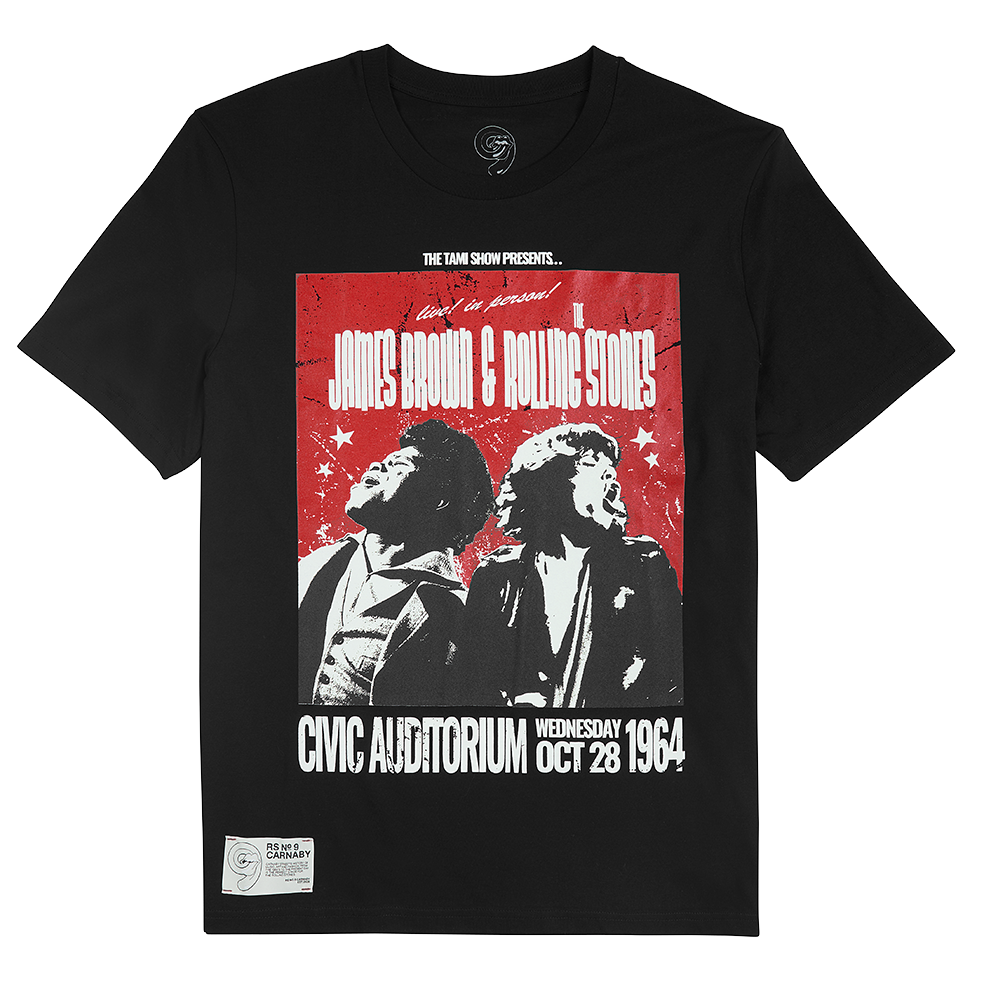 RS No. 9 - Rolling Stones x James Brown TAMI Show Black T-Shirt