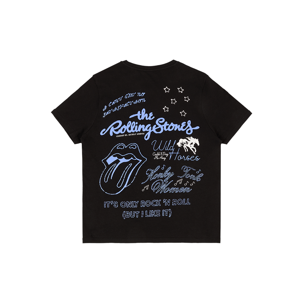 Carnaby - It's Only Rock N Roll Puff Print Black T-Shirt