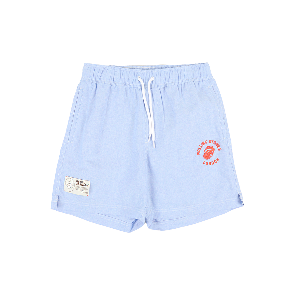 Carnaby - Rolling Stones London Logo Chambray Shorts