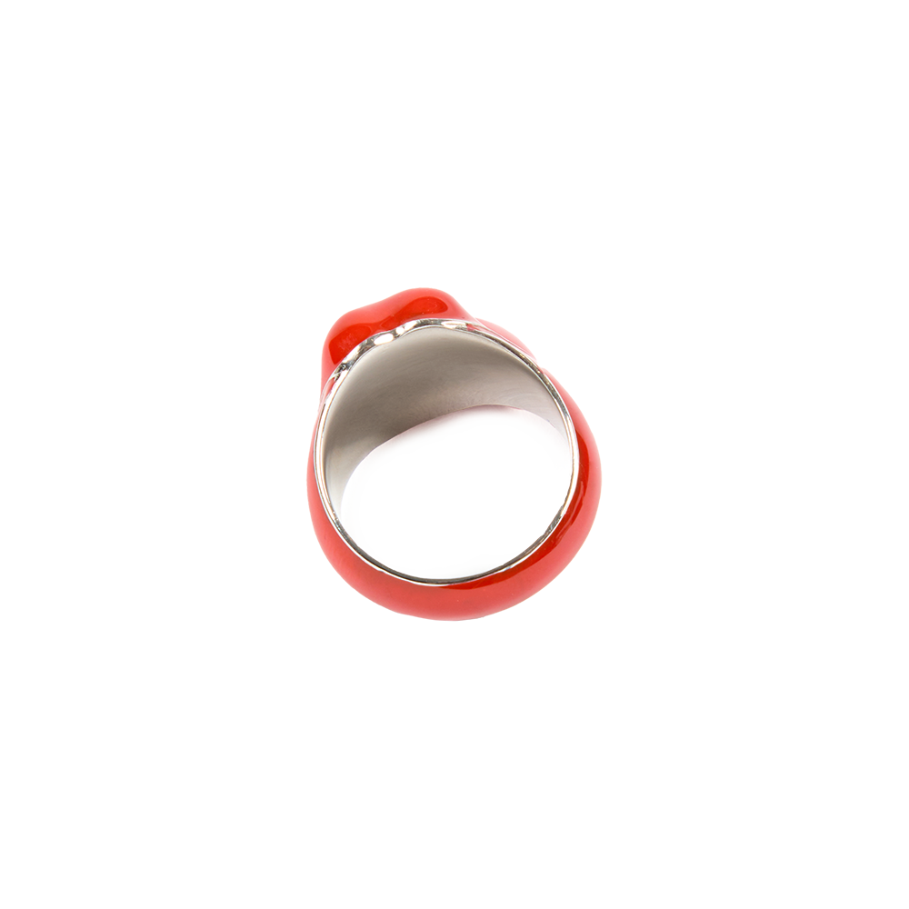 Rolling Stones Store - Classic Logo Red Resin Ring