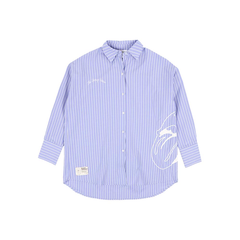 Carnaby - Jumbo Logo Pinstripe Poplin Oversized Shirt