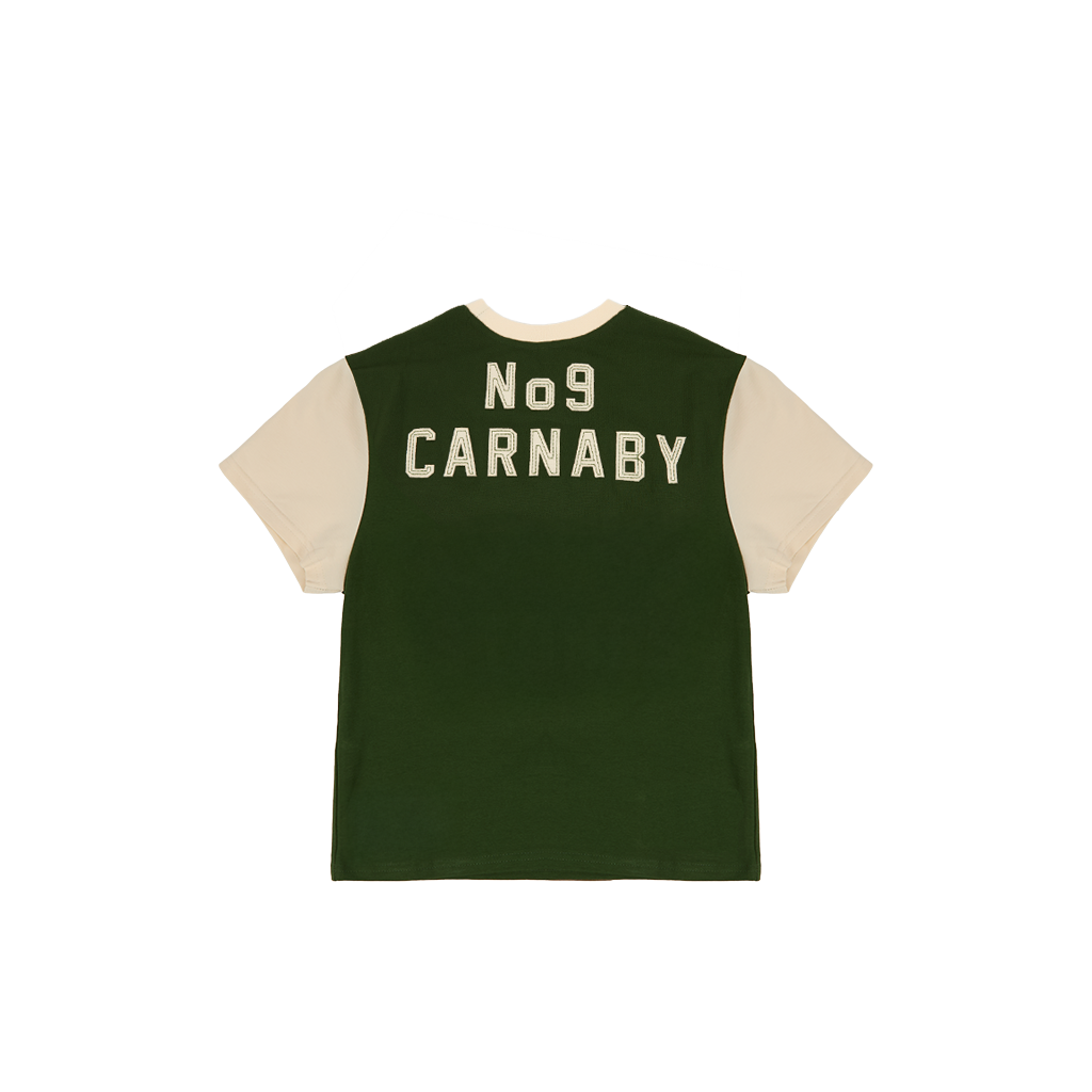RS No. 9 - STONES VARSITY APPLIQUE FITTED GREEN T-SHIRT