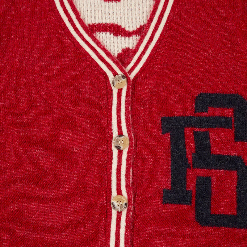 RS No. 9 - DISTRESSED RED VARSITY CARDIGAN