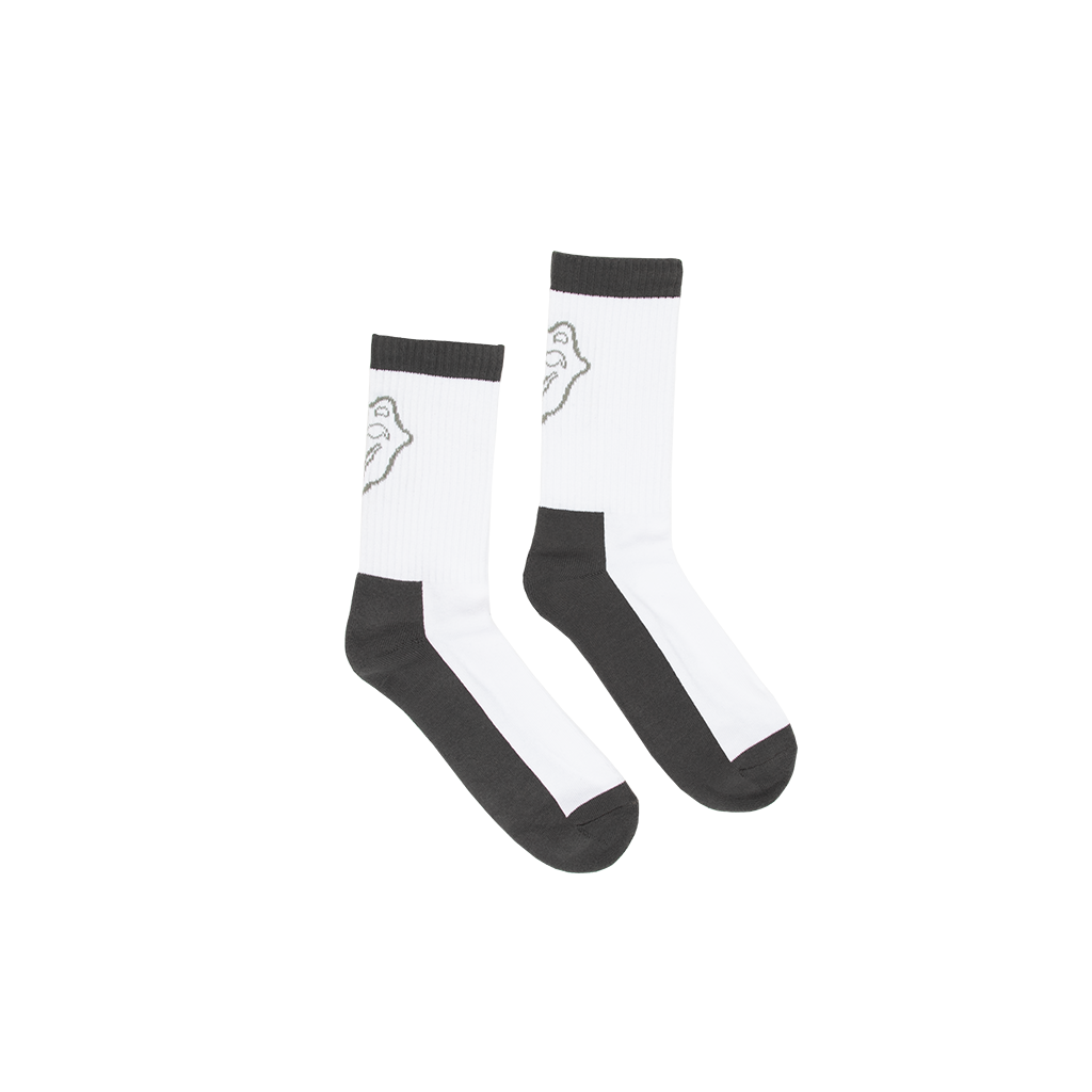 Carnaby - Tongue Logo Grey Mid Socks