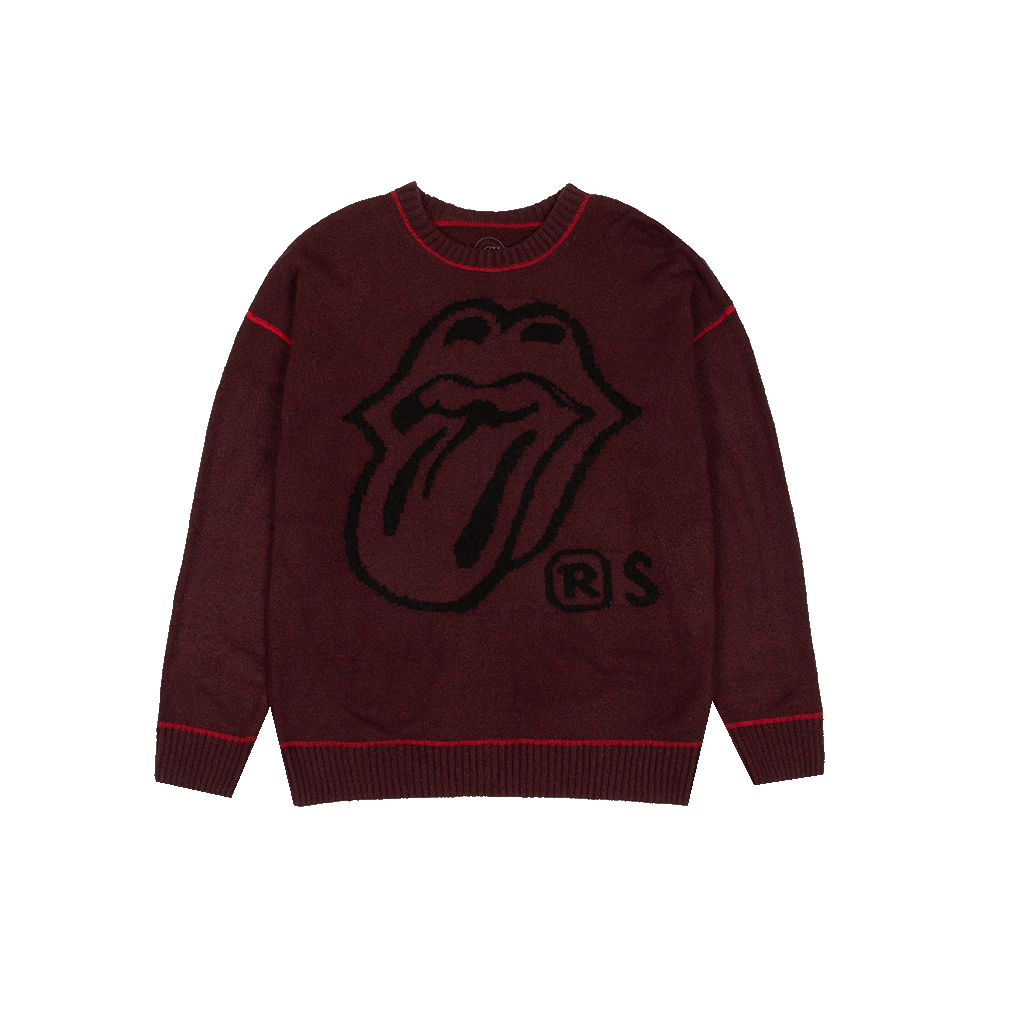 Carnaby - Jumbo Intarsia Tongue Burgundy Sweater