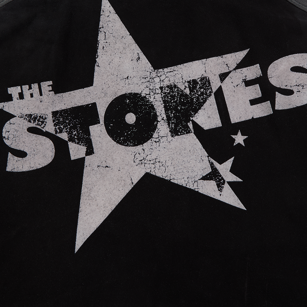 Rolling Stones Store - The Stones Flocked Logo Brushed Black Suede Jacket