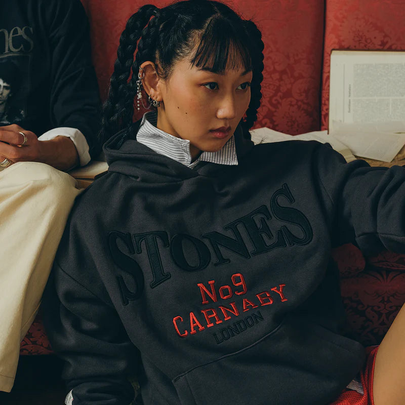 RS No. 9 - STONES CHARCOAL VARSITY HOODIE