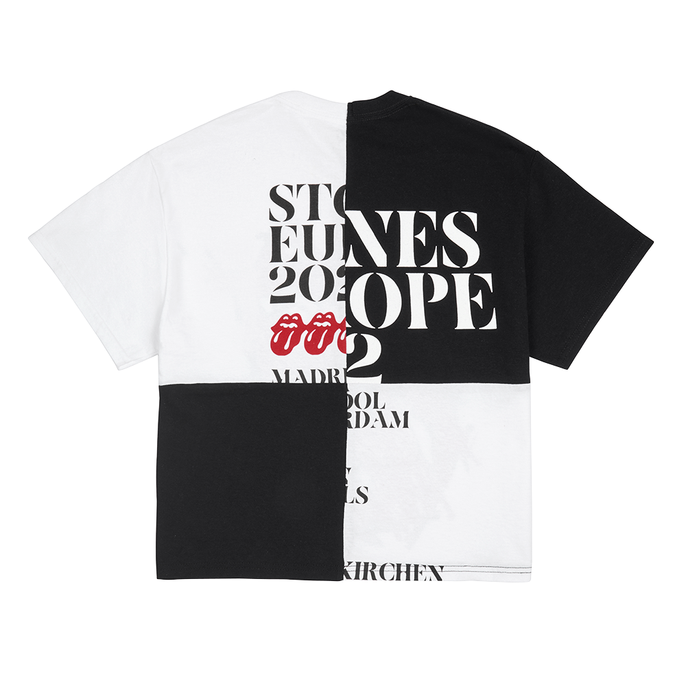 RS No. 9 - Stones:Reimagined Upcycled Tour 4 Panel Boxy Cropped T-shirt