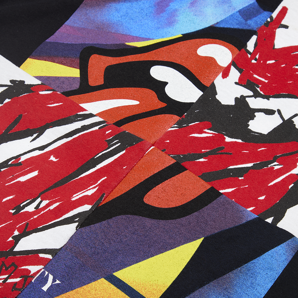 RS No. 9 - Stones:Reimagined Upcycled Tour 4 Panel Boxy Cropped T-shirt