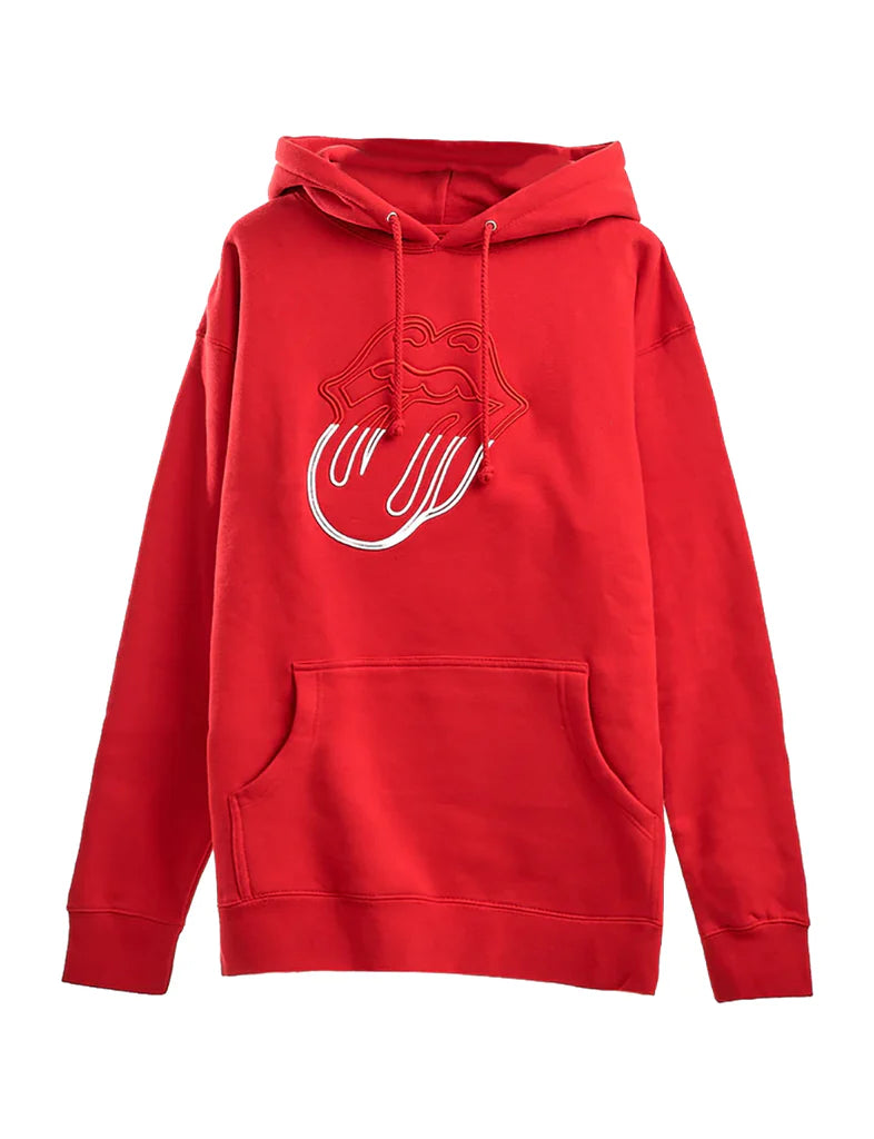 Carnaby - Stones Red Embroidered Circle Tongue Hoodie