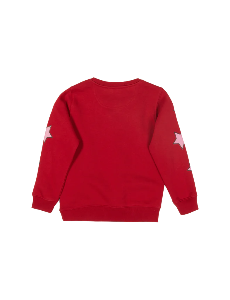 Carnaby - Kids Red 'Rolling Stones' Graphic Print Crewneck