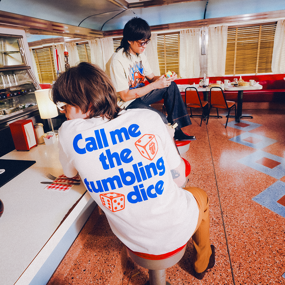 Carnaby - Tumbling Dice White T-Shirt