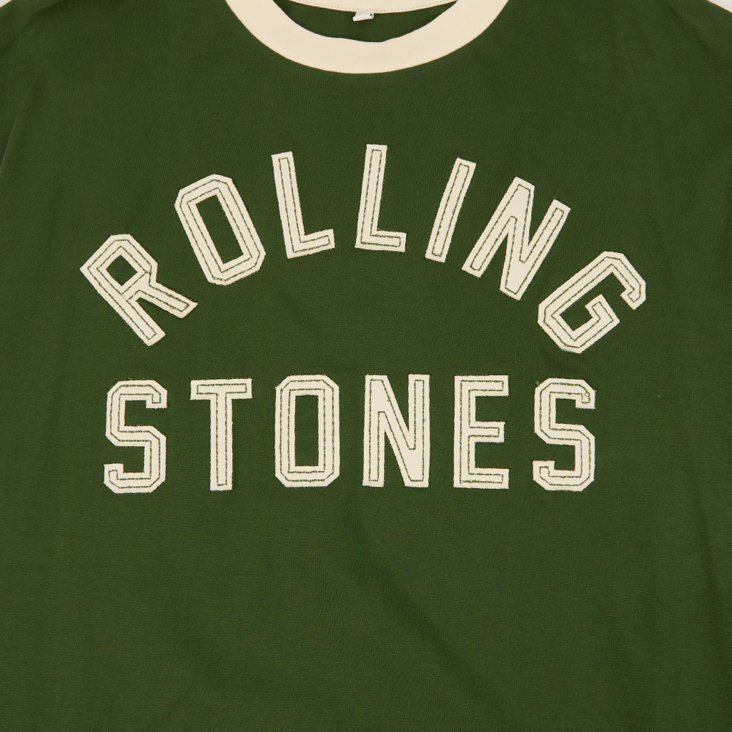 RS No. 9 - STONES VARSITY APPLIQUE FITTED GREEN T-SHIRT