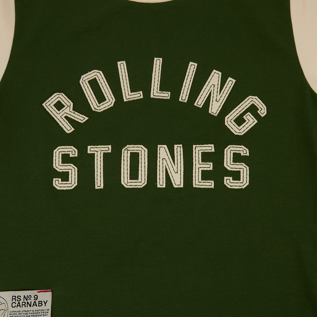 RS No. 9 - Stones Varsity Chenille Applique Green T-Shirt