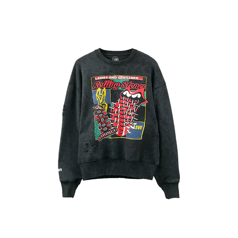 Carnaby - Voodoo Lounge Distressed Puff Print Crewneck