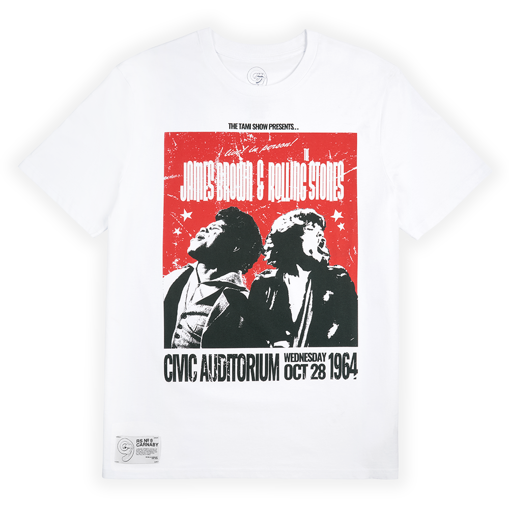 RS No. 9 - Rolling Stones x James Brown TAMI Show White T-Shirt