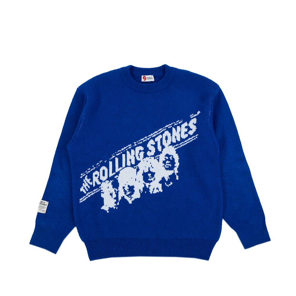 Rolling Stones Store - Welcome The Rolling Stones Knit Blue Sweater