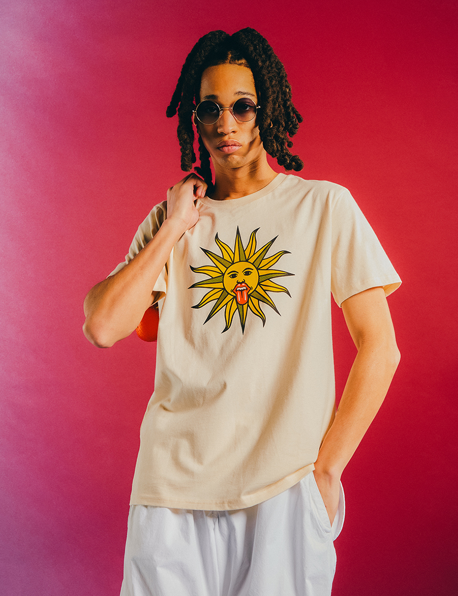 Carnaby - Natural Raw Sun Print Graphic Shirt