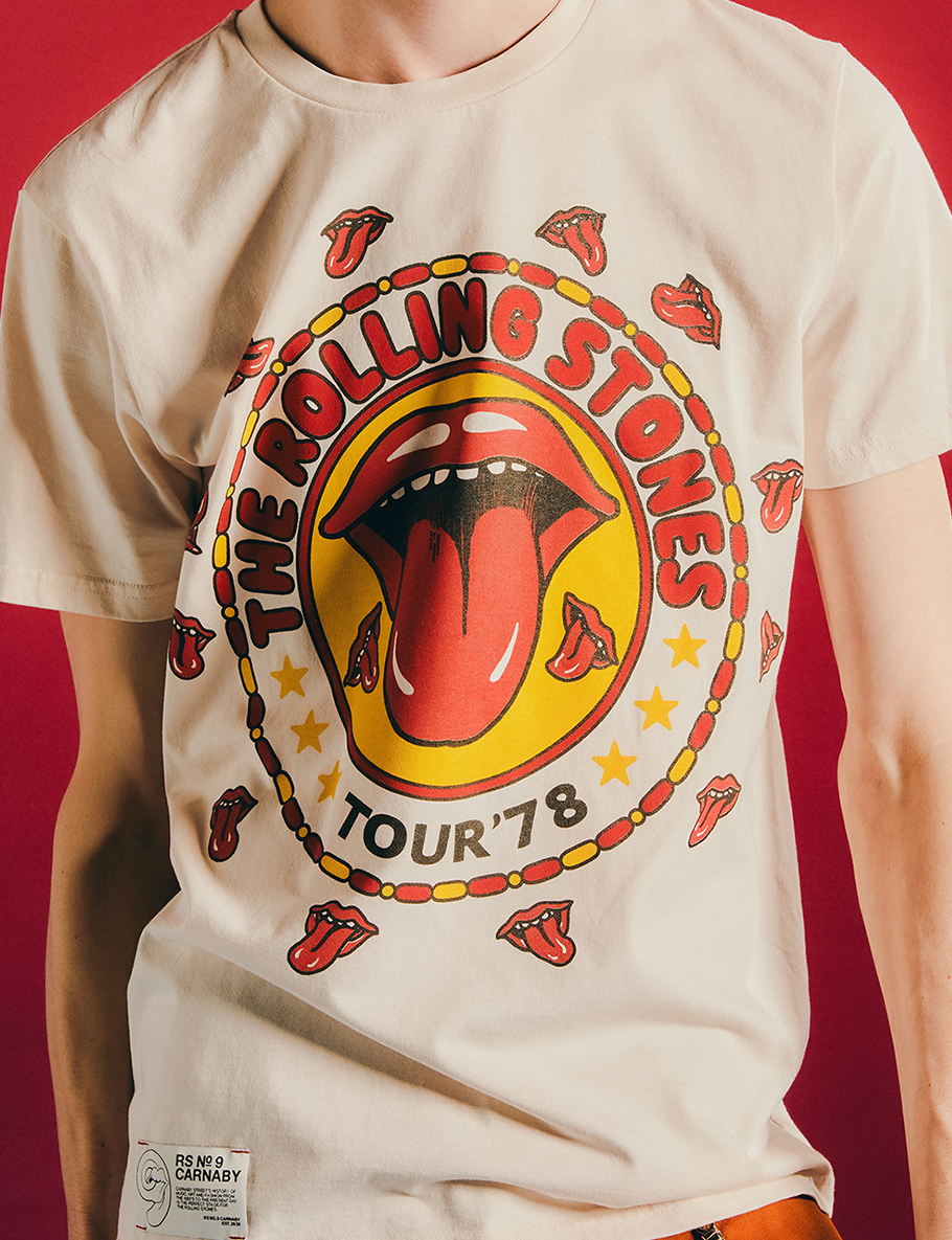 Carnaby - White Tour '78 Graphic Print T-Shirt