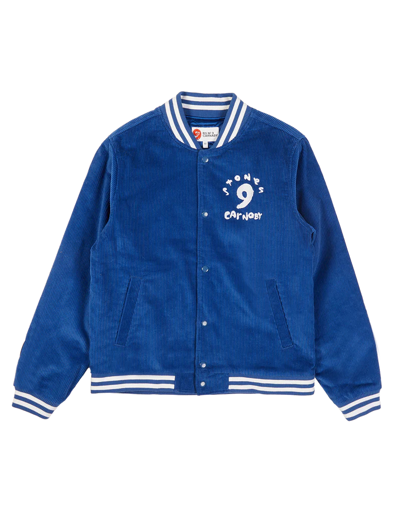 RS No. 9 Carnaby - Blue Embroidered Corduroy Varsity Jacket
