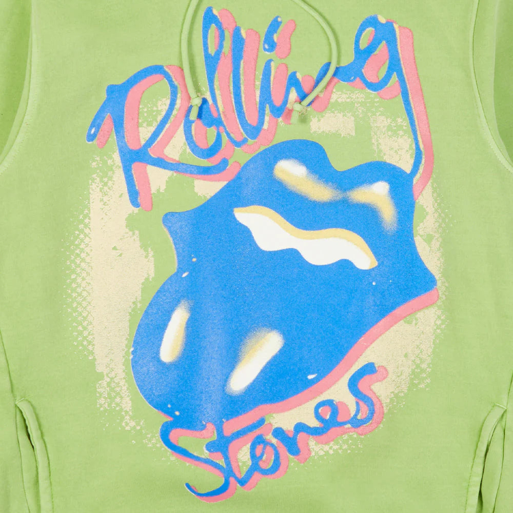 Carnaby - Green 'Rolling Stones' Graphic Print Hoodie