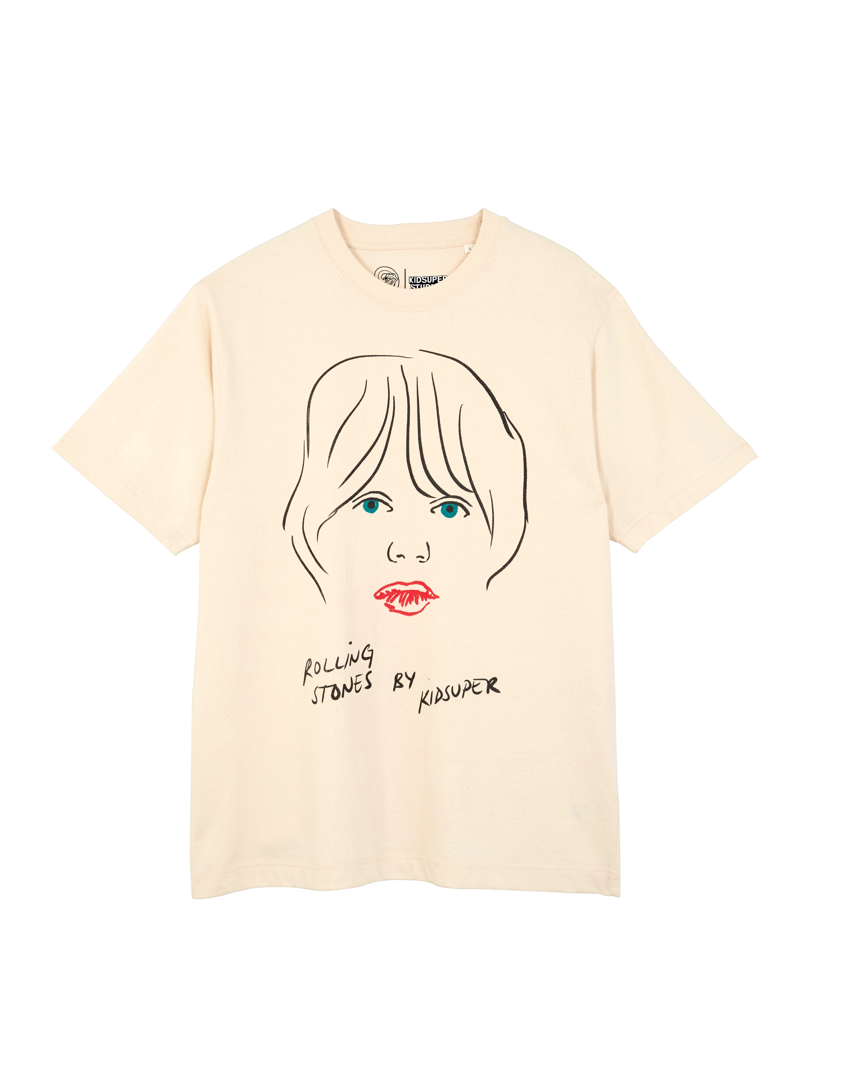 RS No. 9 Carnaby - RS No. 9 x KidSuper Mick Sketch Natural T-Shirt (eCommerce Exclusive)
