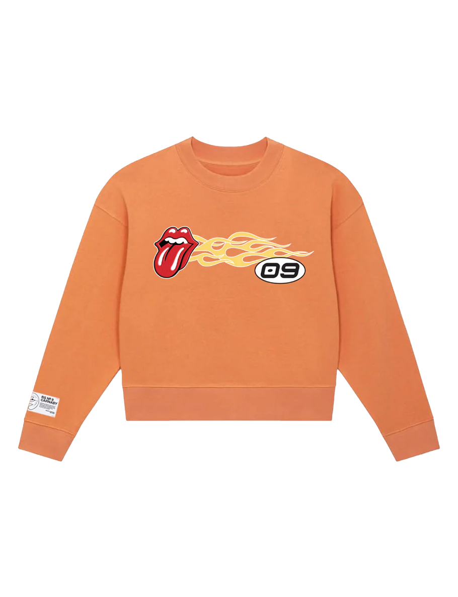 RS No. 9 Carnaby - Rolling Stones Flame Logo Cropped Crewneck