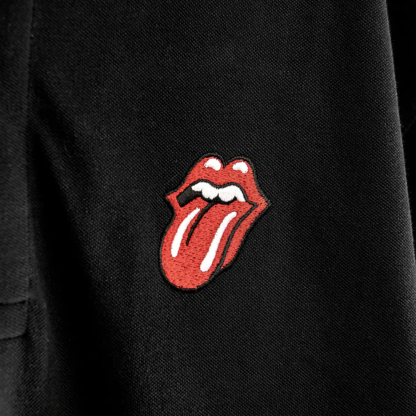 Classic Tongue Black Polo Shirt