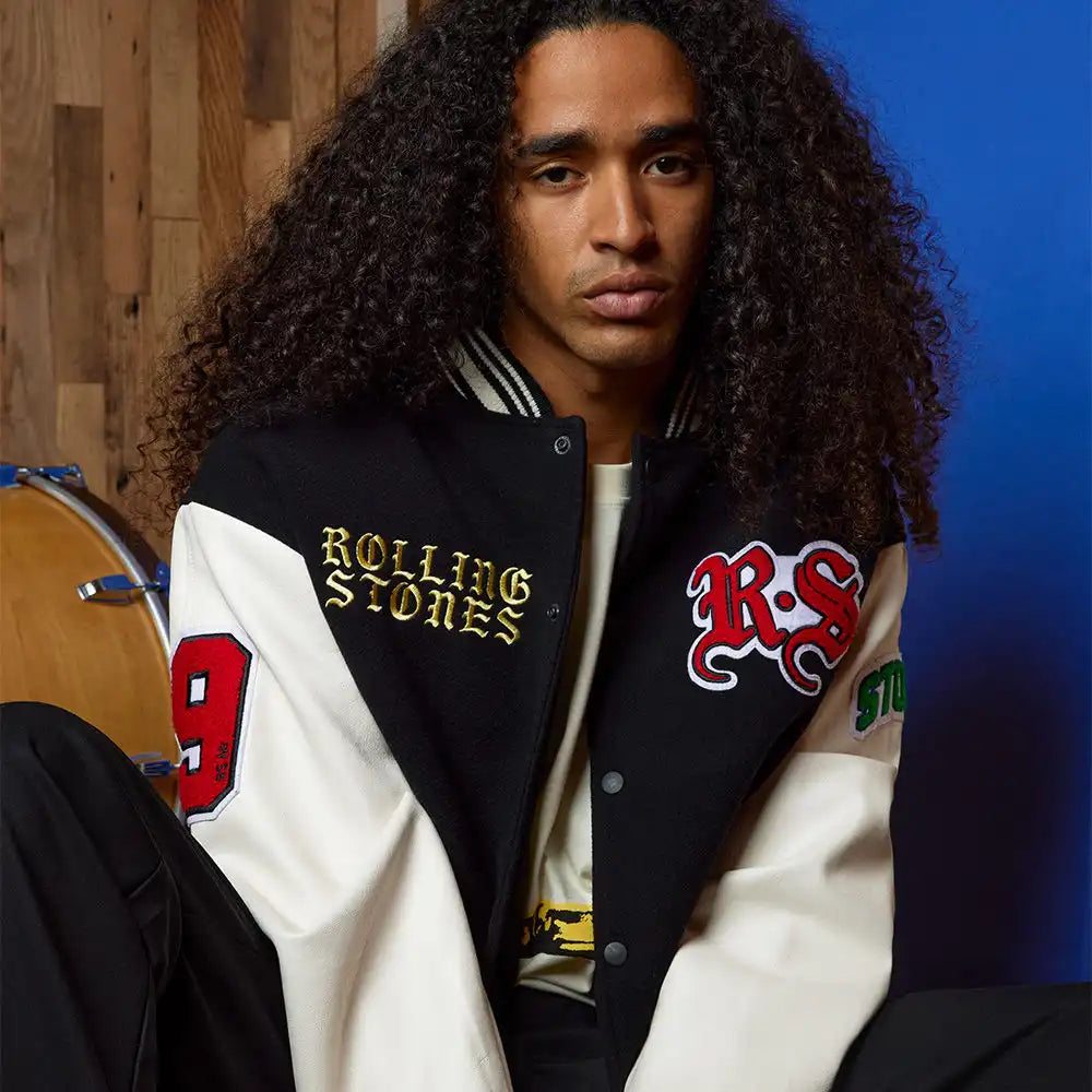 International stussy tribe varsity jacket online