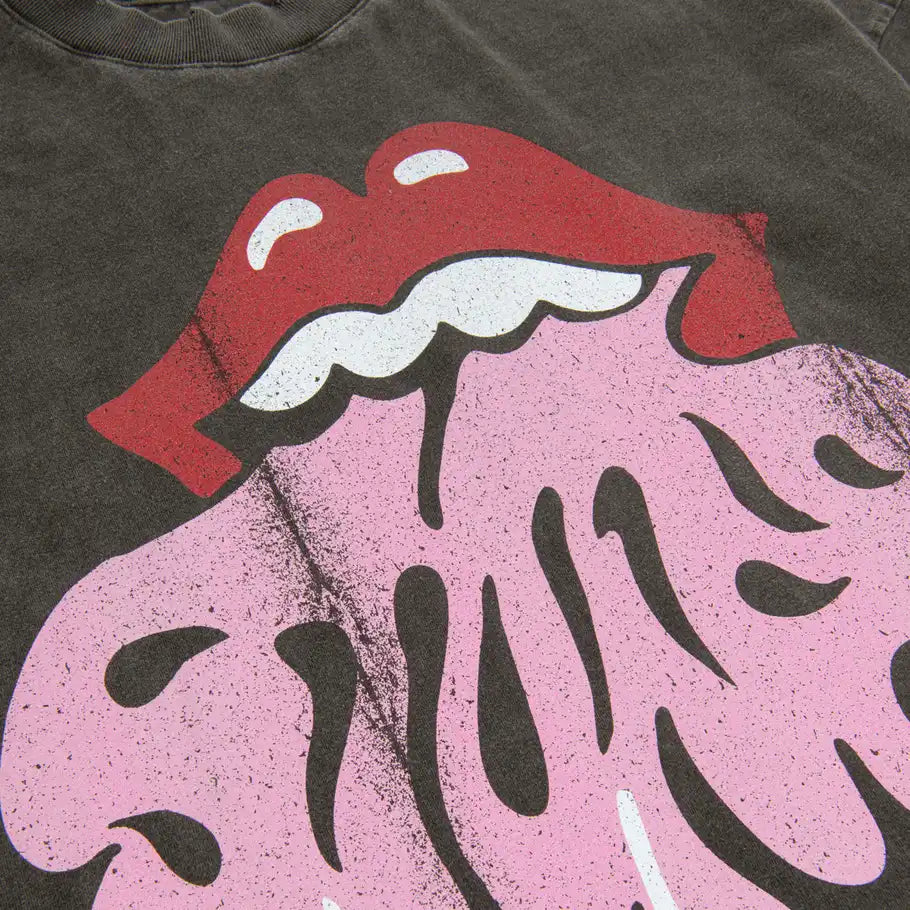 Vintage Wash Stones Mouth Logo T-Shirt