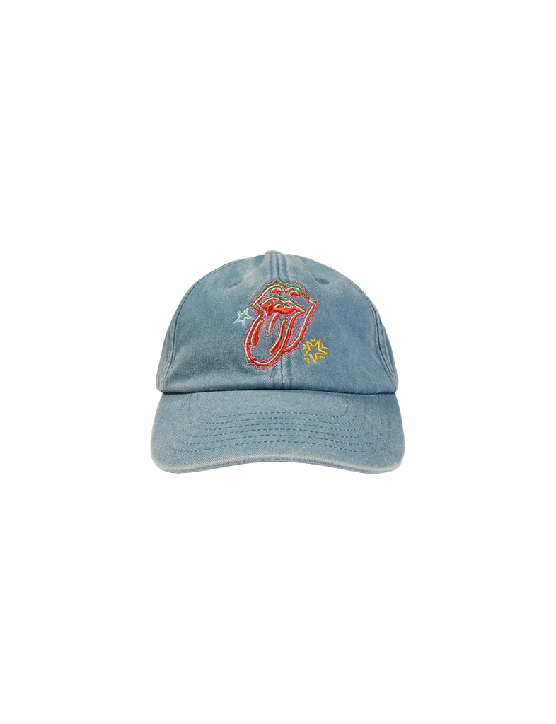 Carnaby - Blue Denim Embroidered Tongue Logo Cap